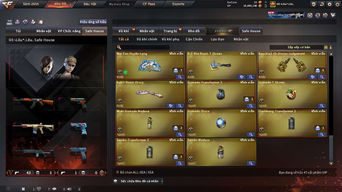 shop acc cf uy tin gia re